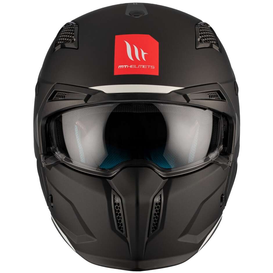 Casco Moto Trial Mt Helmet STREETFIGHTER SV S Solid Nero Opaco