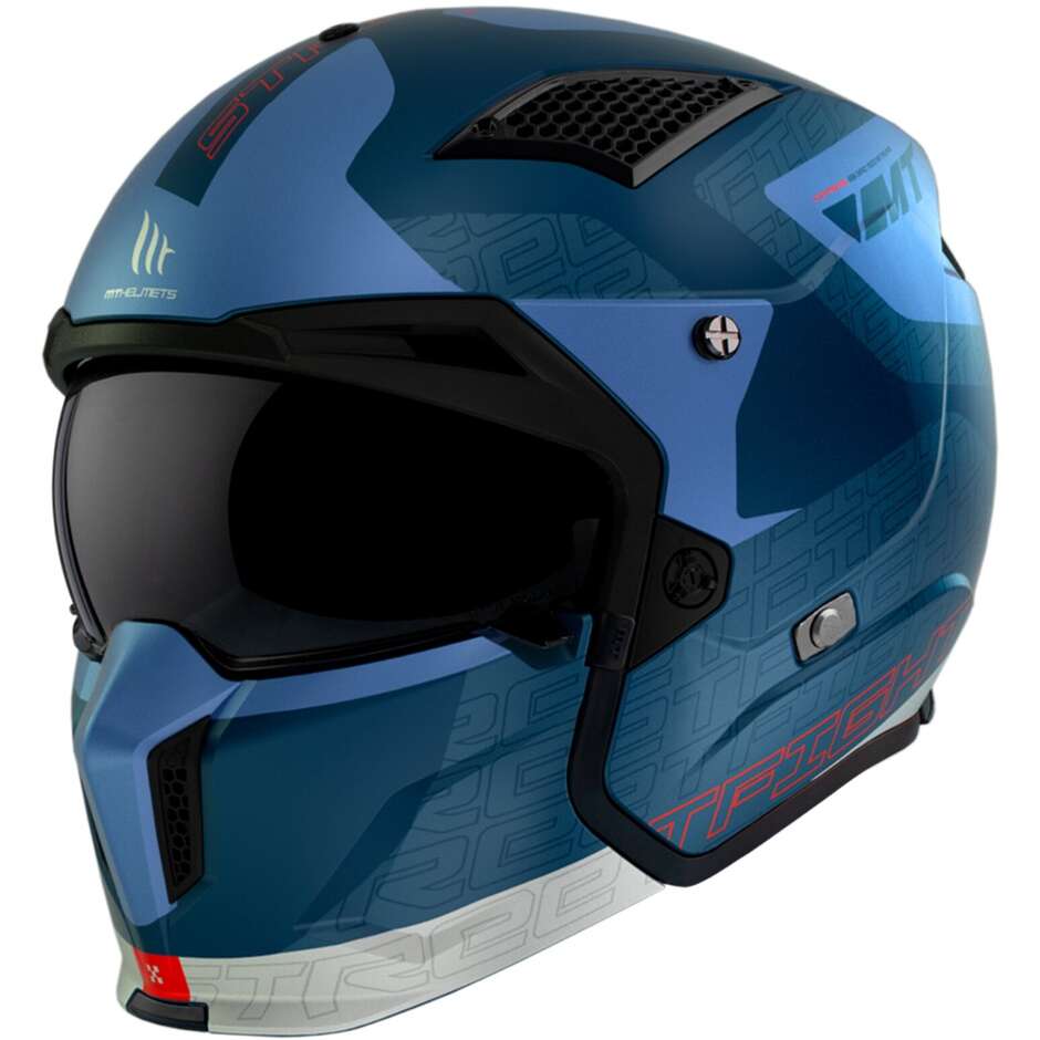 Casco Moto Trial Mt Helmet Streetfighter Sv S Totem C Blu Opaco Vendita Online Outletmoto Eu