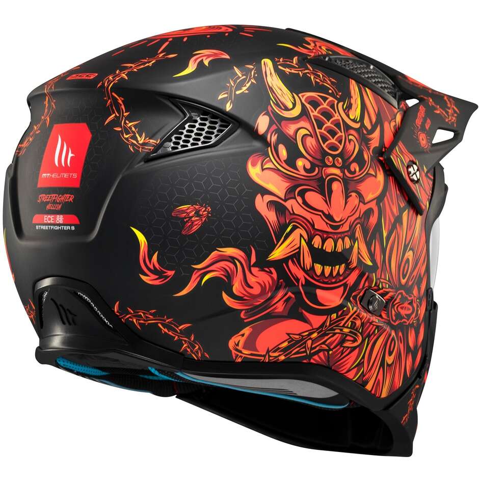 Casco Moto Trial Mt Helmets STREETFIGHTER SV S HELLISH B5 Opaco