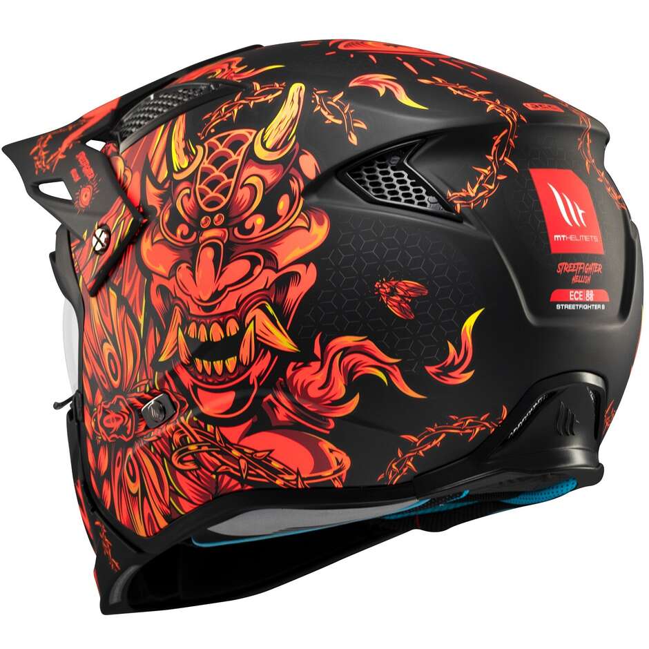 Casco Moto Trial Mt Helmets STREETFIGHTER SV S HELLISH B5 Opaco