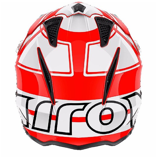 Casco Moto Trial Off Road Airoh TRR S Wintage  Rosso Bianco
