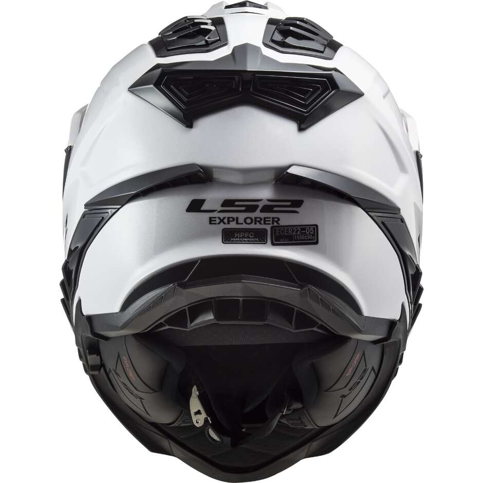 Casco Moto Turismo Ls2 MX701 EXPLORER HPFC Solid Bianco 