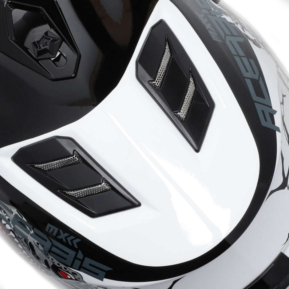 Casco Motocross Enduro ACERBIS Bambino PROFILE JUNIOR Bianco Nero