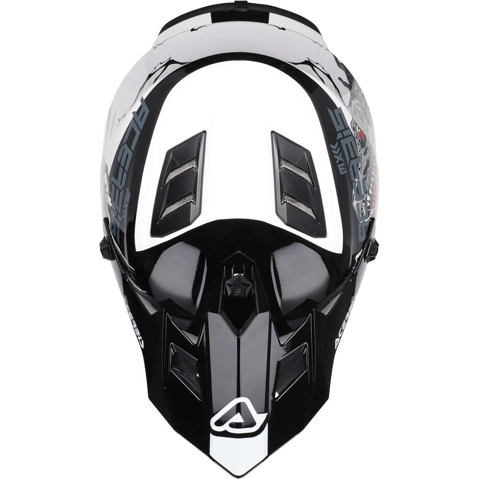 Casco Motocross Enduro ACERBIS Bambino PROFILE JUNIOR Bianco Nero