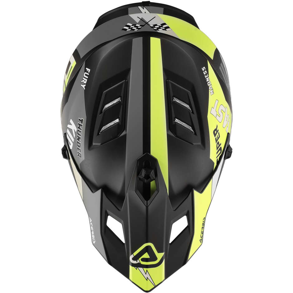 Casco Motocross Enduro ACERBIS Bambino PROFILE JUNIOR Nero Giallo Fluo