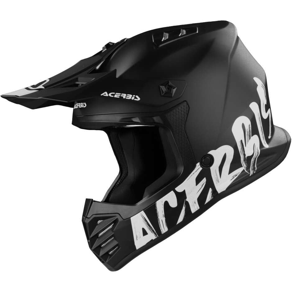 Casco Motocross Enduro ACERBIS da Bambino PROFILE JUNIOR Nero Opaco