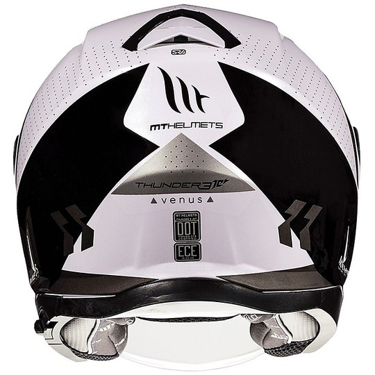 Casco MotoJet Doppia Visiera MT Helmets THUNDER 3 SV Jet Venus A2 Grigio Lucido