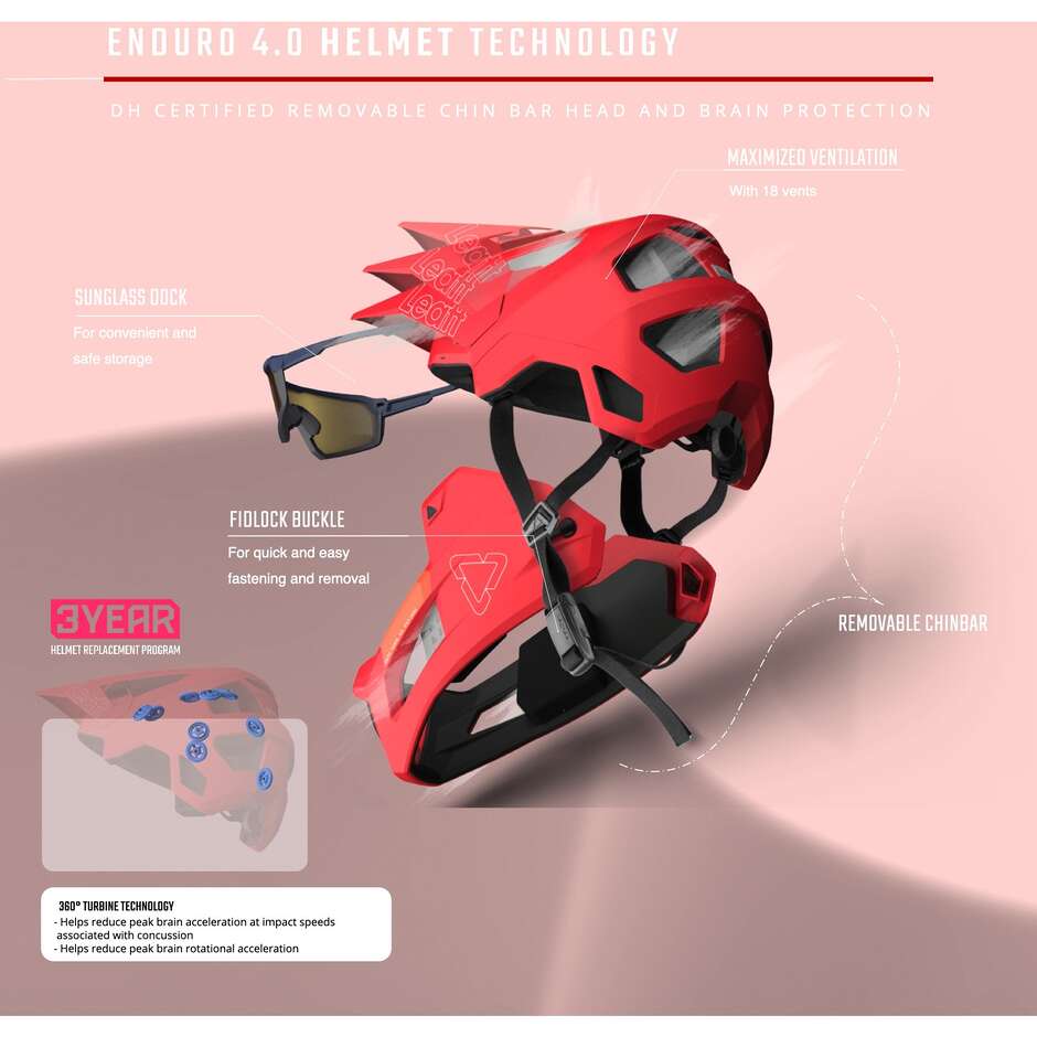 Casco Mtb Leatt ENDURO 4.0 V25 LOAM Marrone