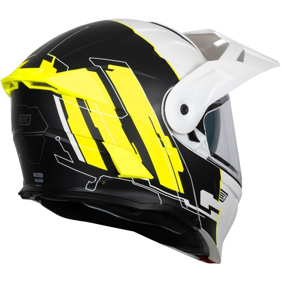 Casdco Modular Motorcycle Helmet ORIGINE ADVENTURE CYBORG Fluo Yellow White Matt 22.06