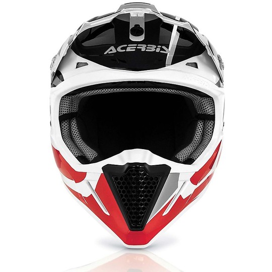 Casque Cross Enduro moto Acerbis Profile 2.0 Blanc Rouge