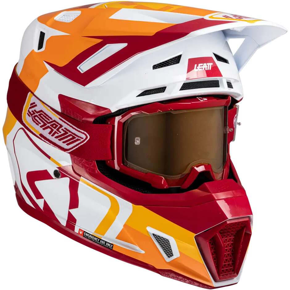 Casque cross Leatt KIT MOTO 7.5 V25 RUBY violet