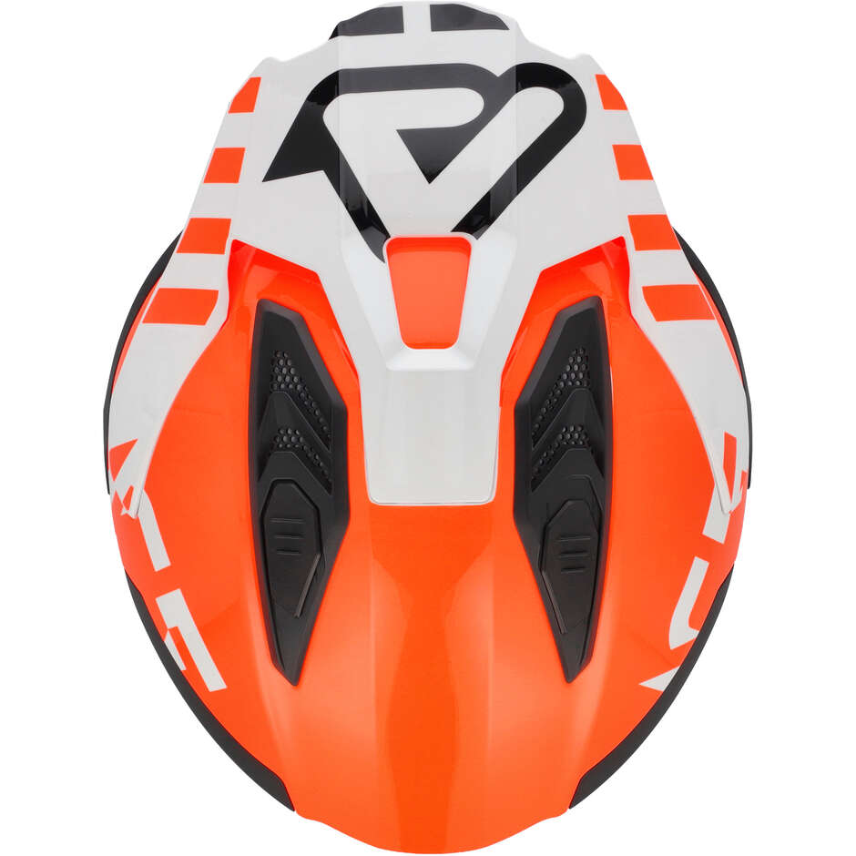 Casque de moto Acerbis ARIA EVO GRAPHIC Jet Blanc/Orange
