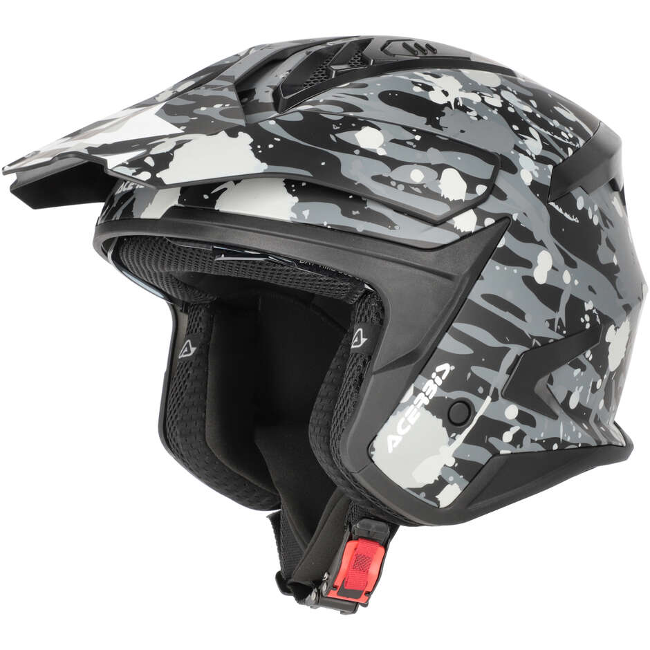 Casque de moto Acerbis ARIA EVO GRAPHIC Jet Gris/Noir