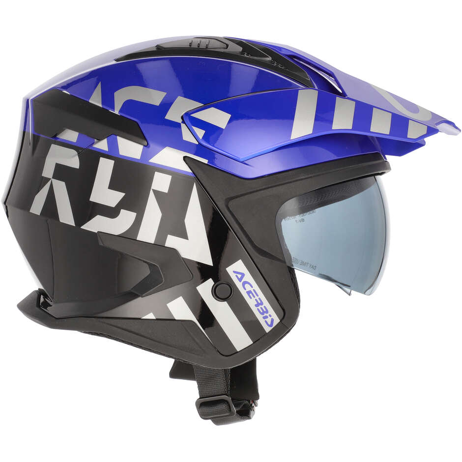 Casque de moto Acerbis ARIA EVO GRAPHIC Jet Noir/Bleu