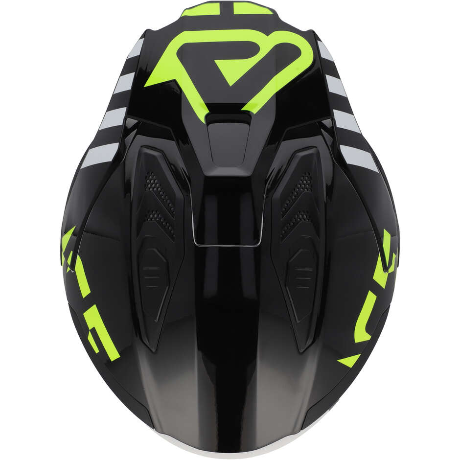 Casque de moto Acerbis ARIA EVO GRAPHIC Jet Noir/Jaune fluo