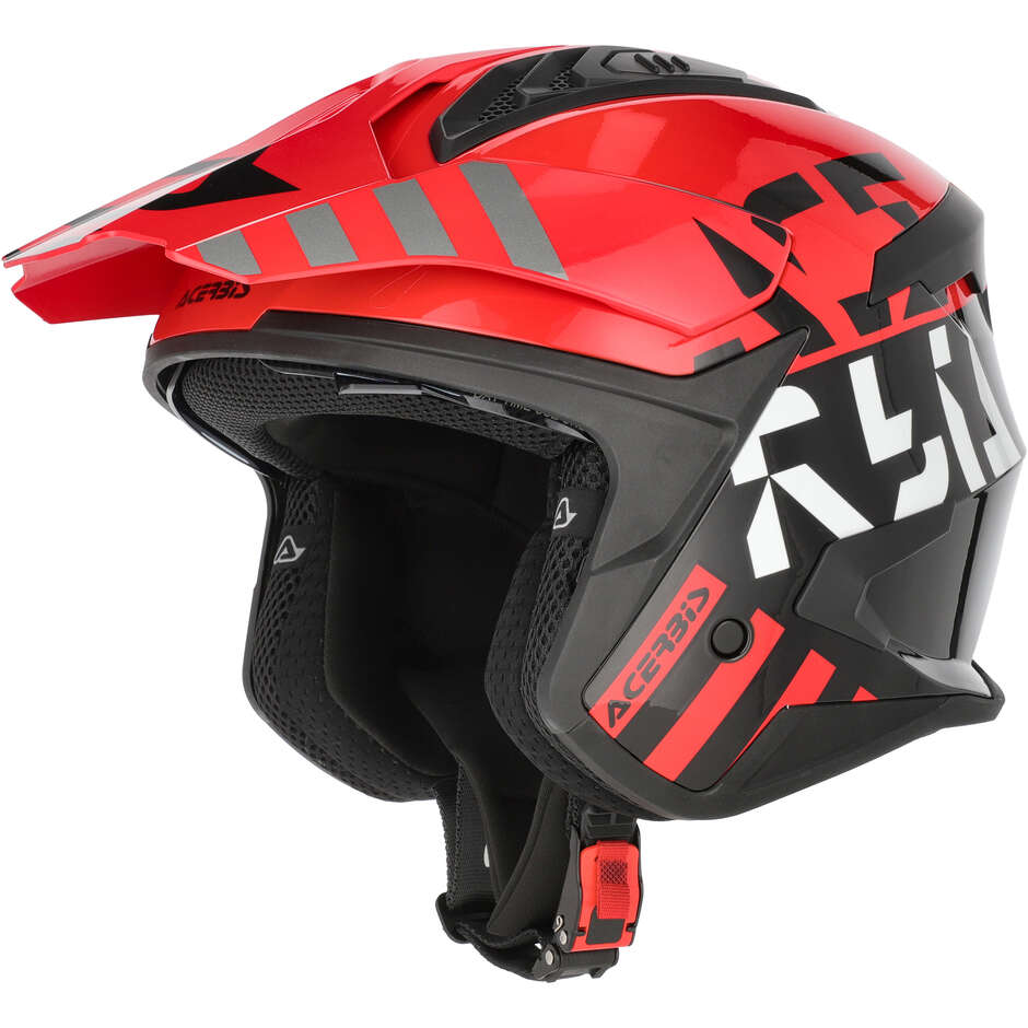 Casque de moto Acerbis ARIA EVO GRAPHIC Jet Noir/Rouge