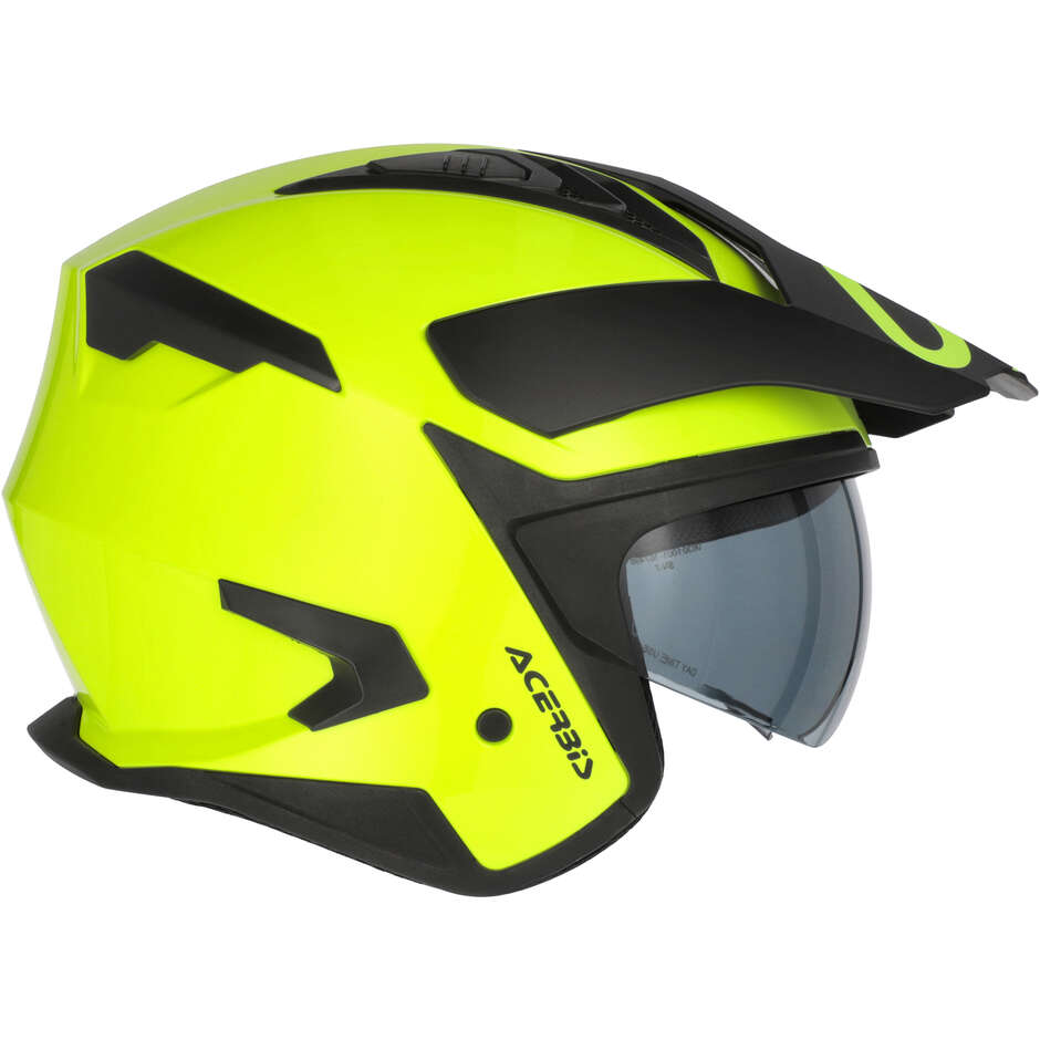 Casque de moto Acerbis ARIA EVO Jet Jaune fluo