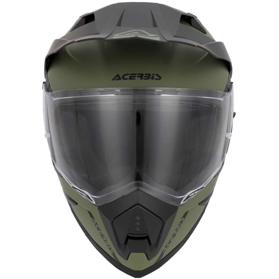 Casque de moto Acerbis Assault Mono Adventure vert militaire