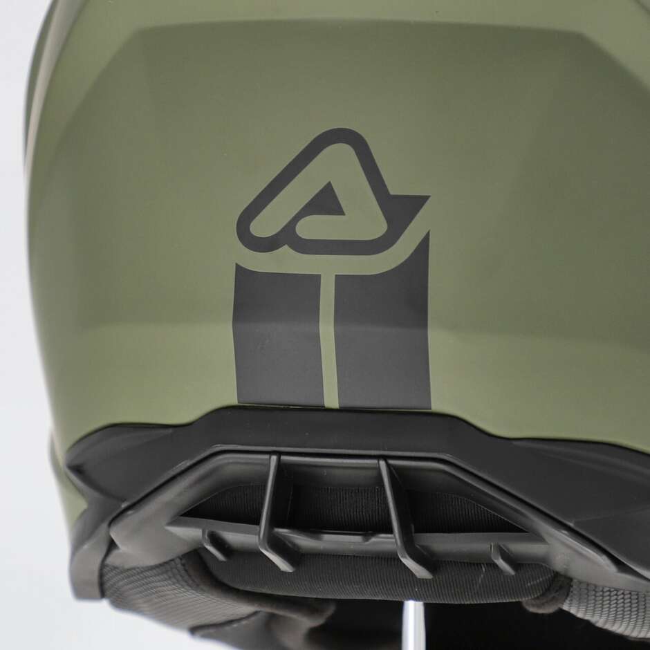 Casque de moto Acerbis Assault Mono Adventure vert militaire
