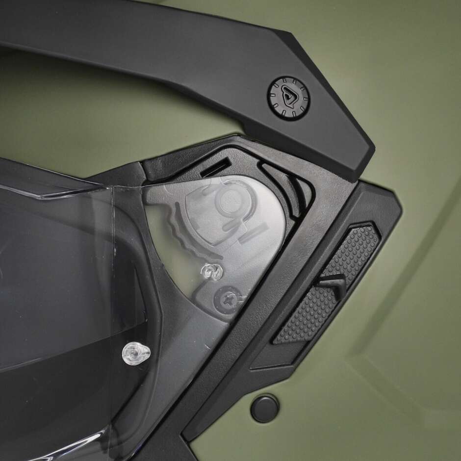 Casque de moto Acerbis Assault Mono Adventure vert militaire