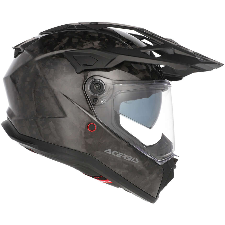 Casque de moto Acerbis ATTACK-C Adventure en carbone forgé noir