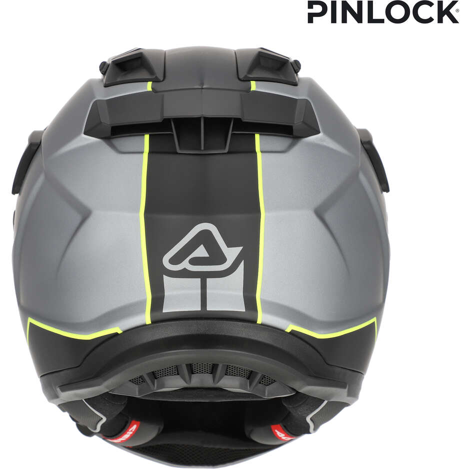 Casque de moto Acerbis Attack gris et jaune