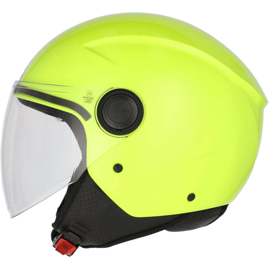 Casque de moto ACERBIS BREZZA Jet, jaune fluorescent