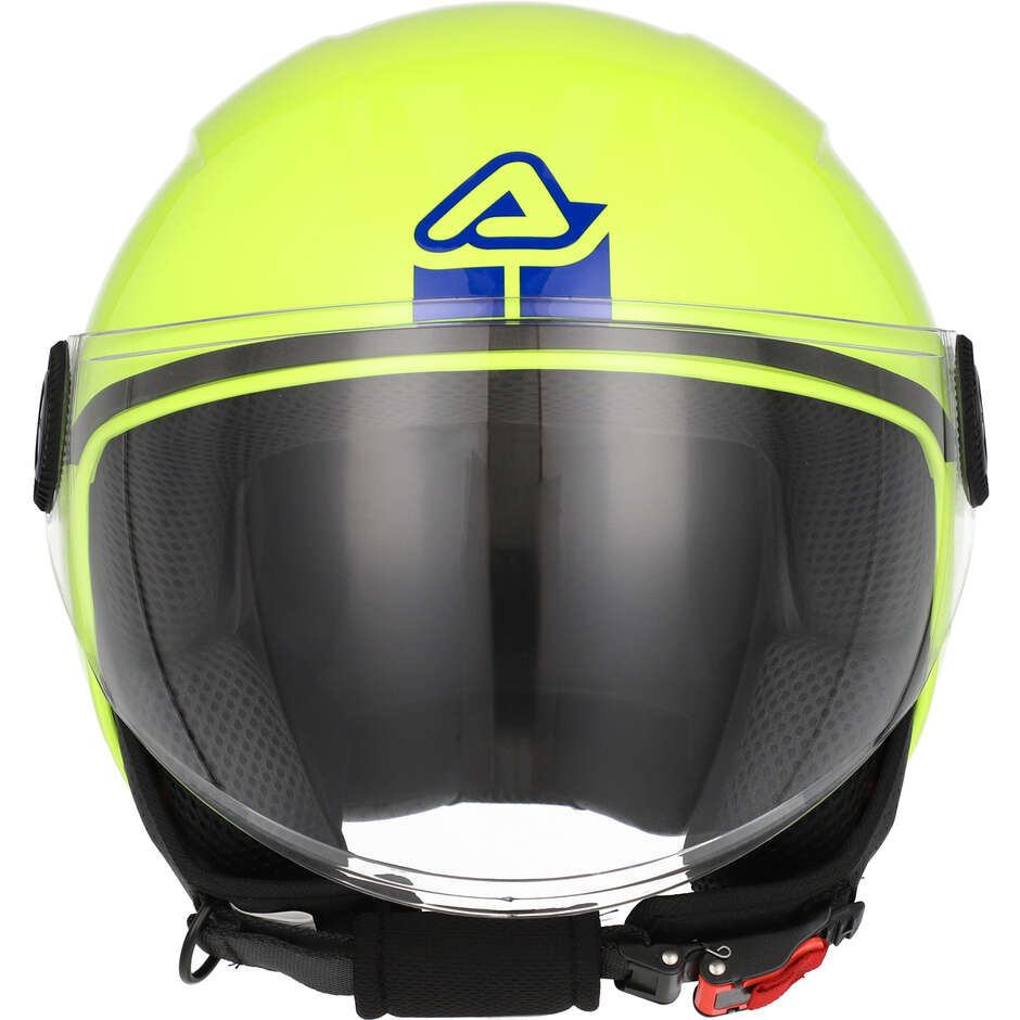 Casque de moto ACERBIS BREZZA Jet, jaune fluorescent