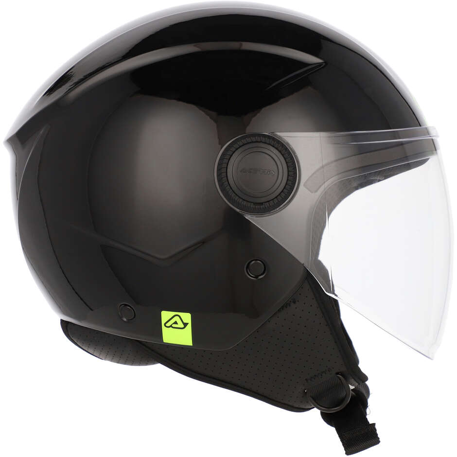 Casque de moto ACERBIS BREZZA Jet Noir Jaune