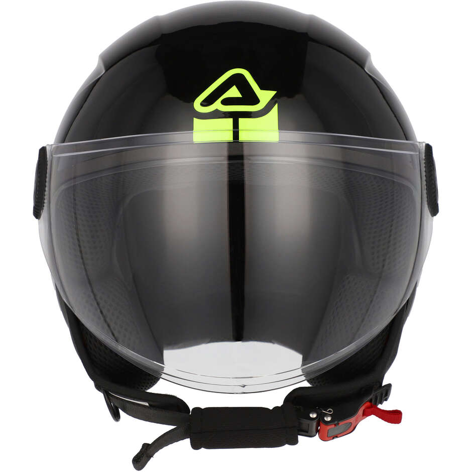 Casque de moto ACERBIS BREZZA Jet Noir Jaune