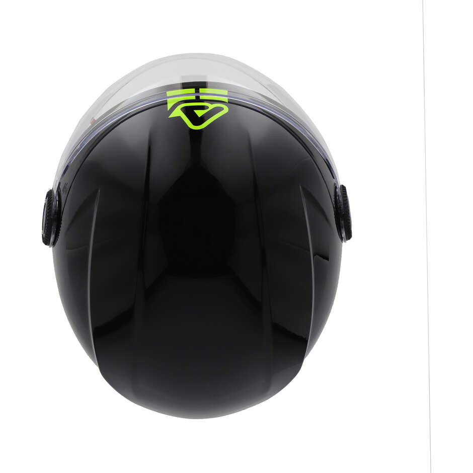 Casque de moto ACERBIS BREZZA Jet Noir Jaune