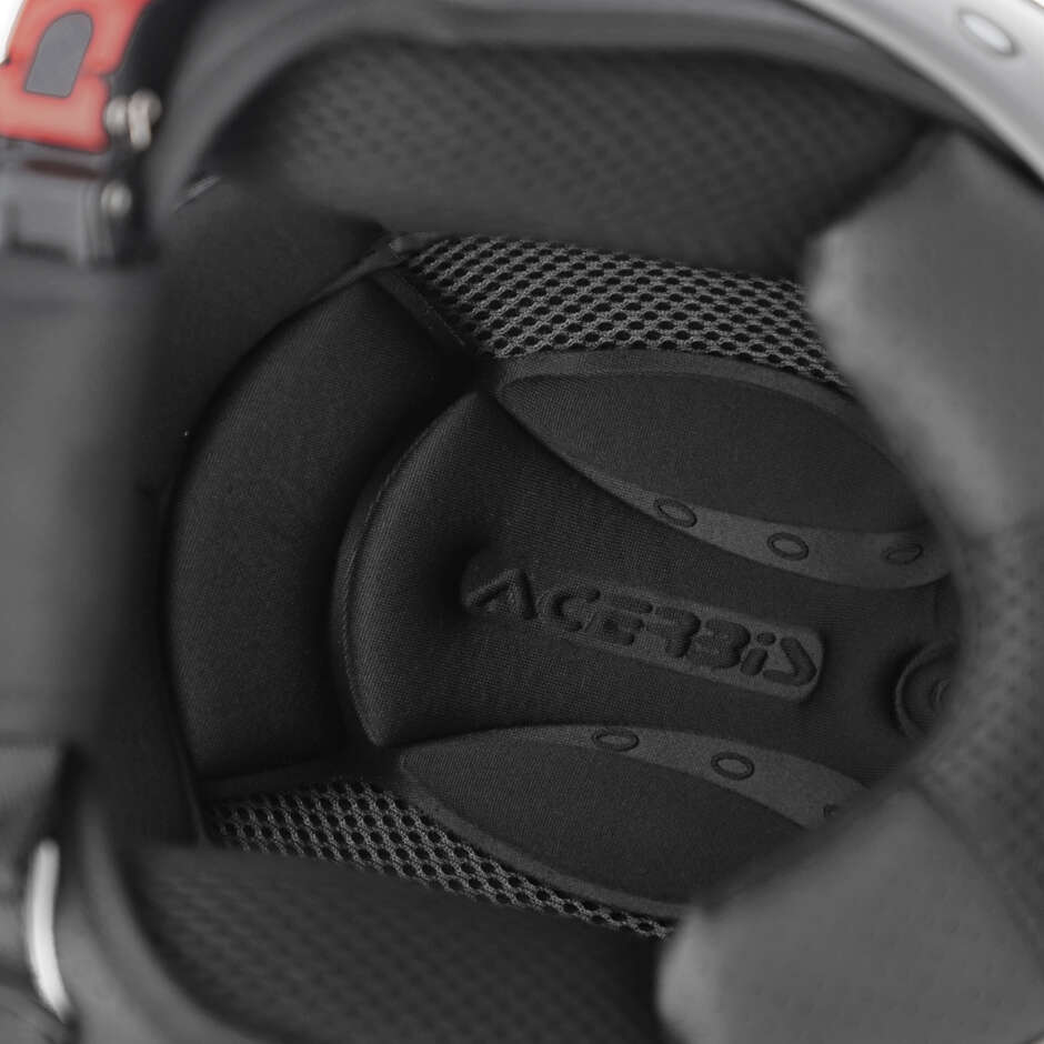 Casque de moto Acerbis Jet avec visière bleu foncé métallisé Brezza