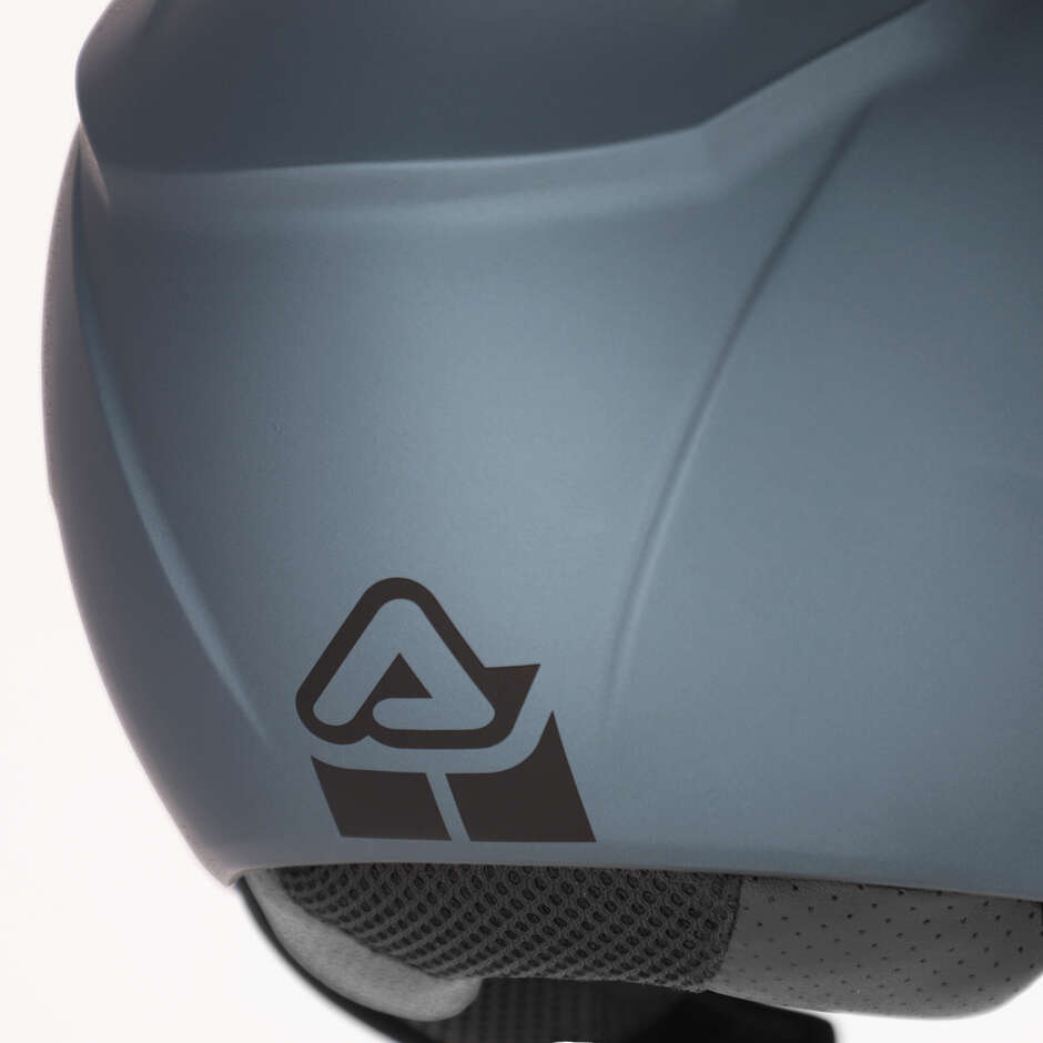Casque de moto Acerbis Jet avec visière bleu foncé métallisé Brezza
