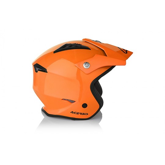 Casque de moto Acerbis Jet Modèle ARIA Orange Fluo
