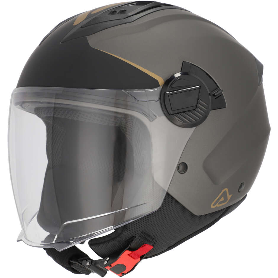 Casque de moto Acerbis Levante Jet, gris bronze