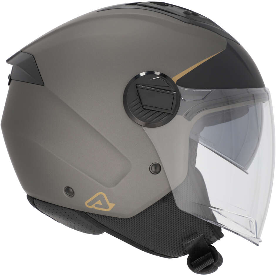 Casque de moto Acerbis Levante Jet, gris bronze