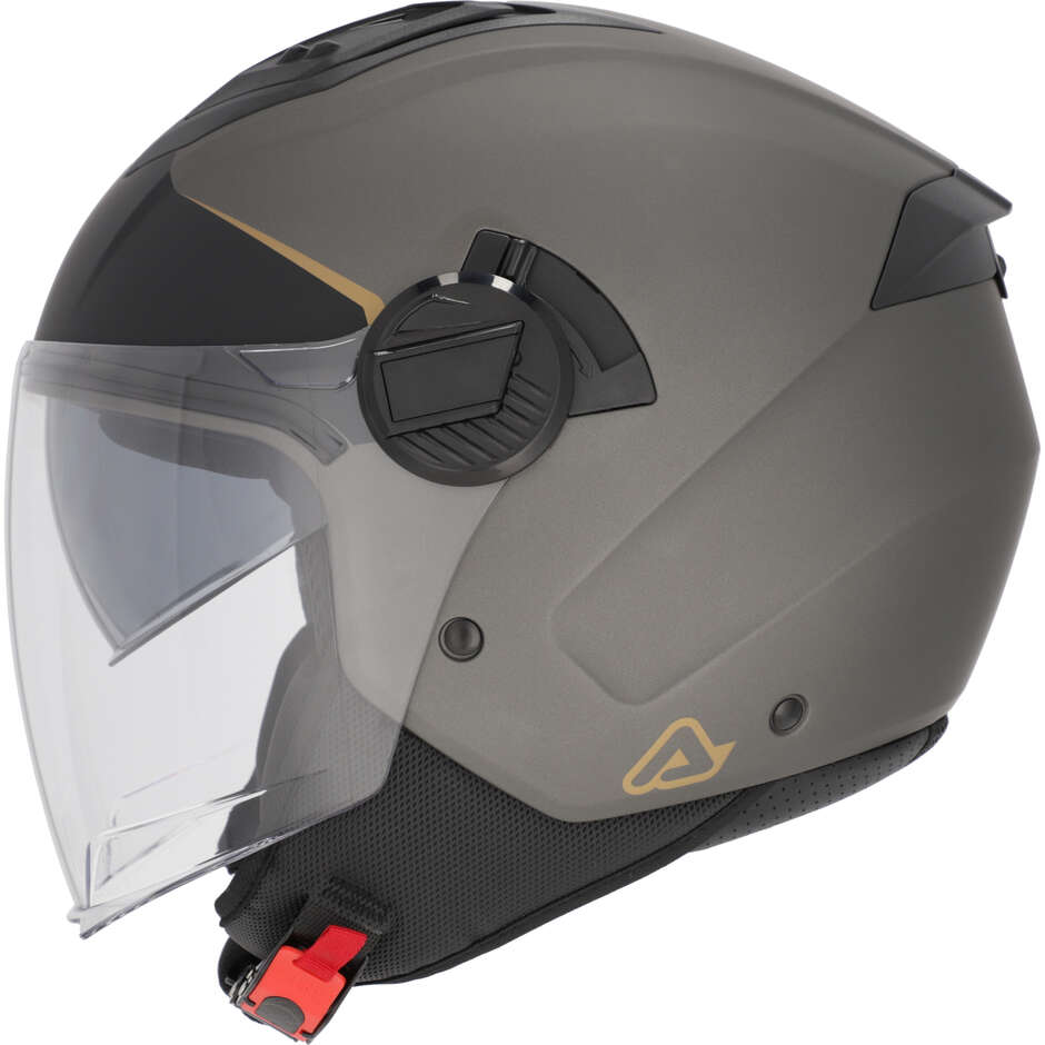Casque de moto Acerbis Levante Jet, gris bronze
