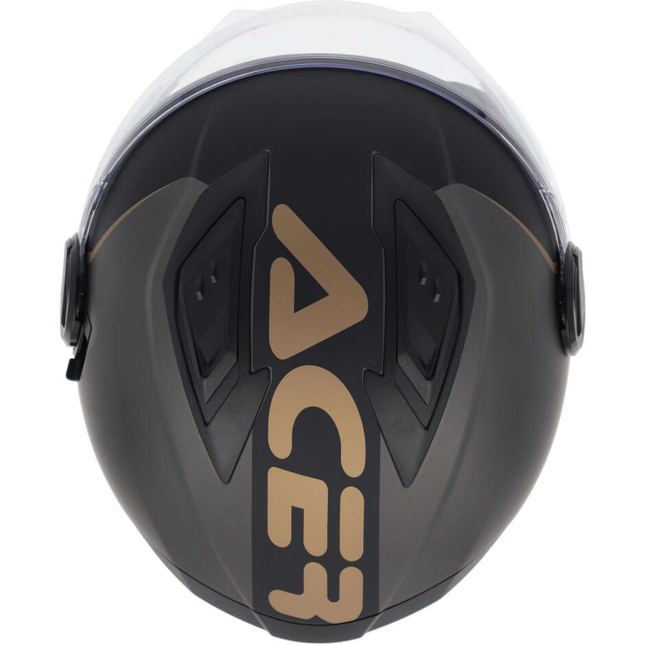 Casque de moto Acerbis Levante Jet, gris bronze
