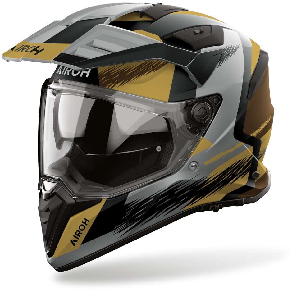 Casque de moto Airoh BADX-X AIRSPEED SABLE Mat Adventure