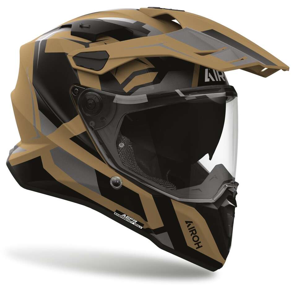 Casque de moto Airoh COMMANDER 2 POLAR SAND Matt Adventure