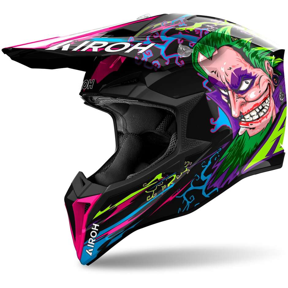 Casque de moto Airoh WRAAAP MUSIC brillant Cross Enduro