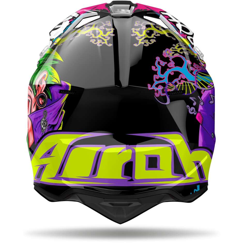 Casque de moto Airoh WRAAAP MUSIC brillant Cross Enduro