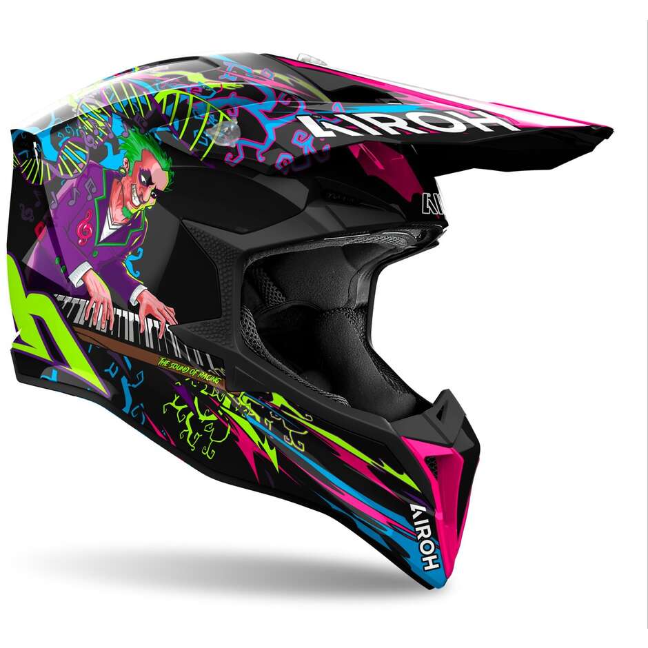 Casque de moto Airoh WRAAAP MUSIC brillant Cross Enduro