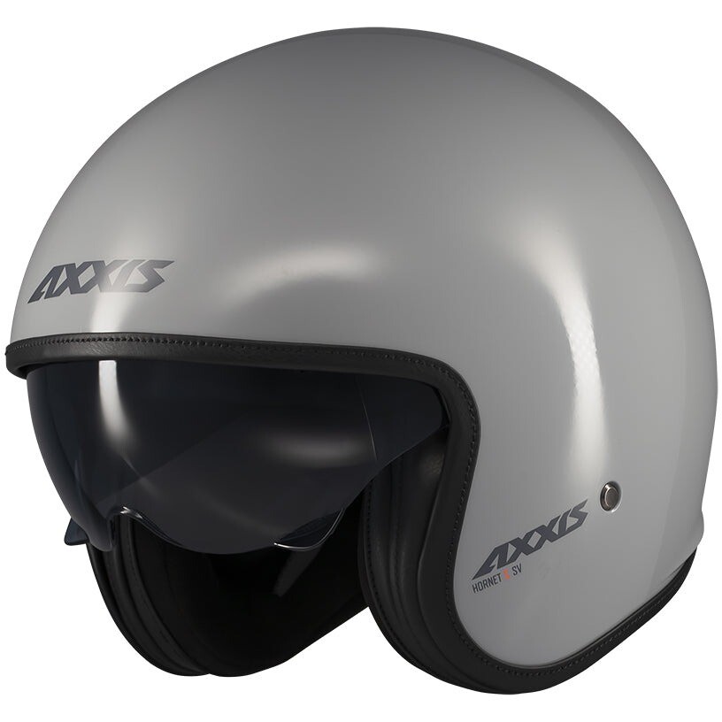 Casque de moto Axxis Jet of507 Hornet S Sv Solid A2 Gris