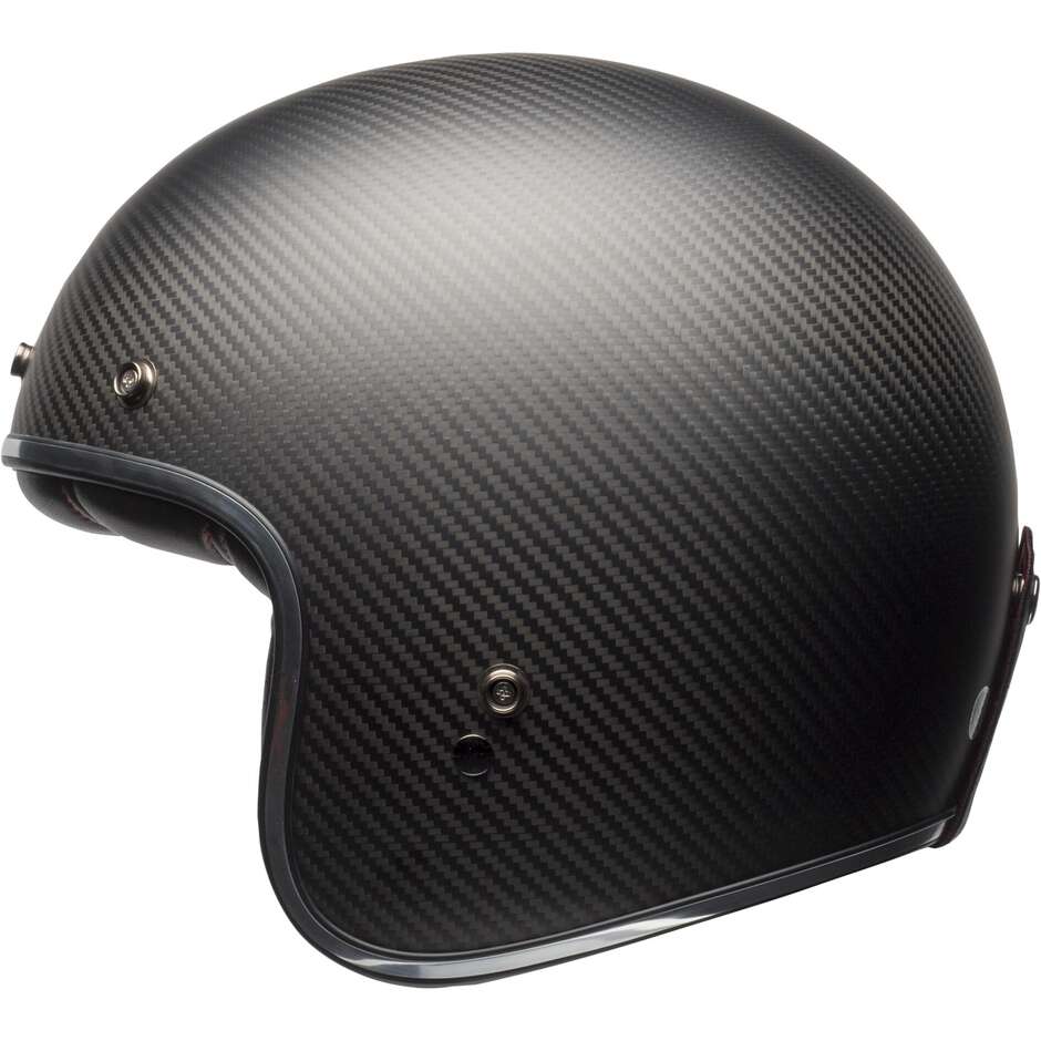 Casque de moto Bell CUSTOM 500 CARBON Jet Cafè Racer noir mat