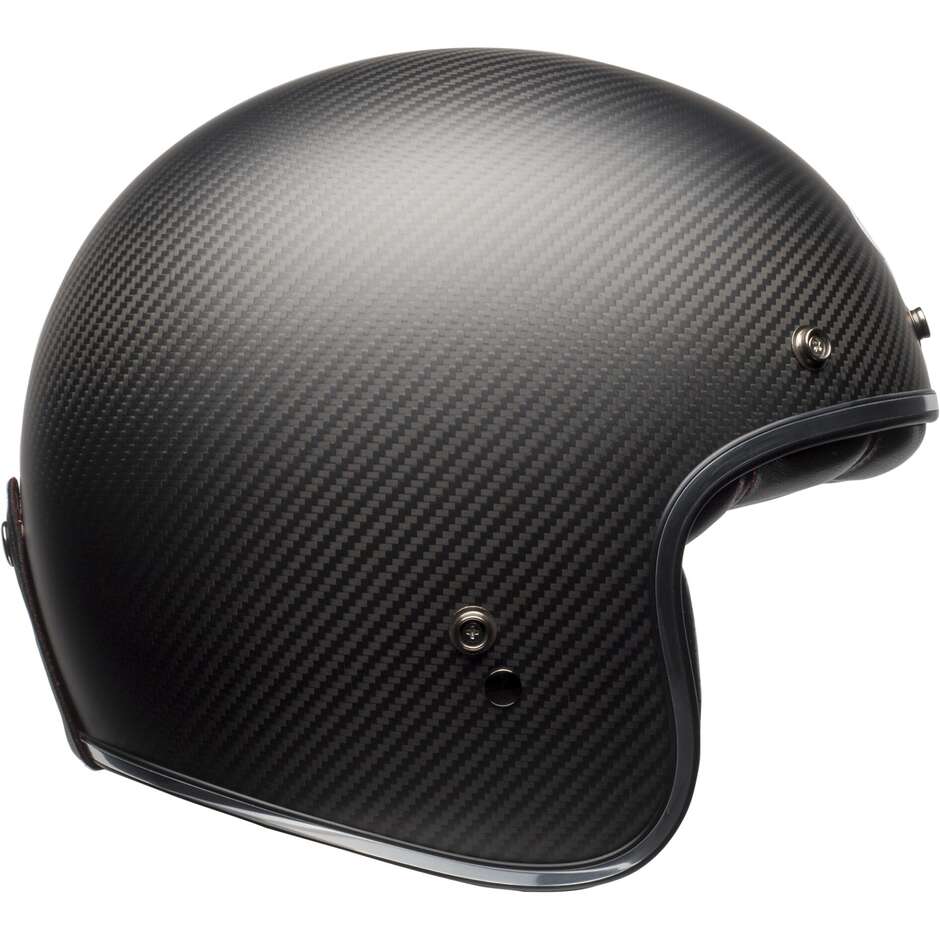 Casque de moto Bell CUSTOM 500 CARBON Jet Cafè Racer noir mat