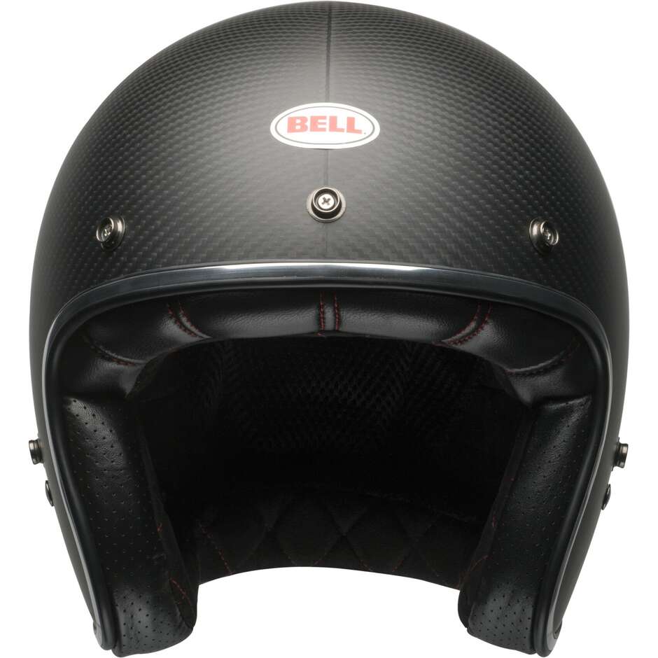 Casque de moto Bell CUSTOM 500 CARBON Jet Cafè Racer noir mat