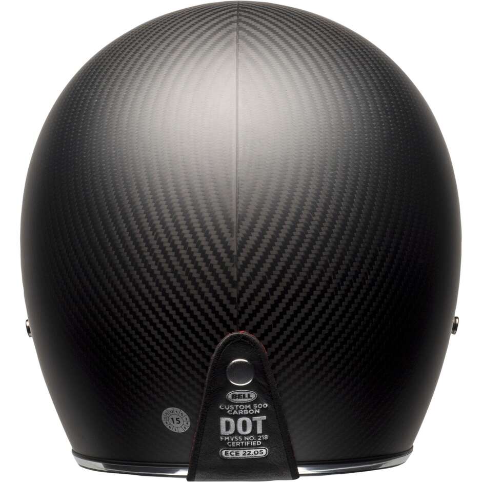 Casque de moto Bell CUSTOM 500 CARBON Jet Cafè Racer noir mat