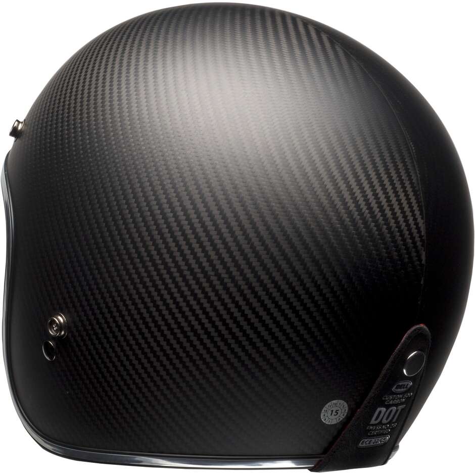 Casque de moto Bell CUSTOM 500 CARBON Jet Cafè Racer noir mat