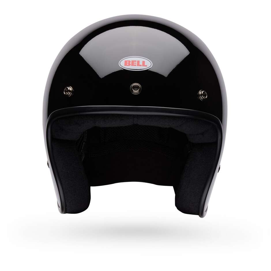 Casque de moto Bell MAGNUM Noir uni style café racer